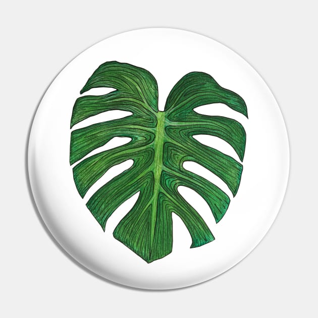 Funky Monstera Leaf Pin by ally1021