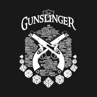 RPG Class Series: Gunslinger - White Version T-Shirt