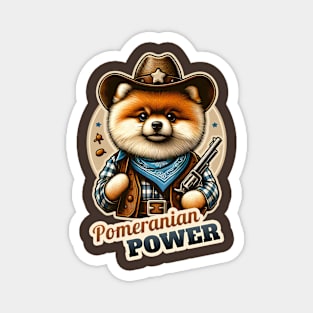 Pomeranian Cowboy Magnet