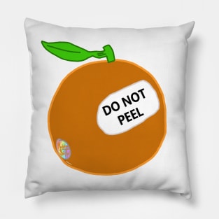 Do Not Peel the Badly Drawn Orange Pillow