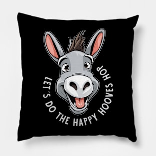 happy hooves donkey Pillow