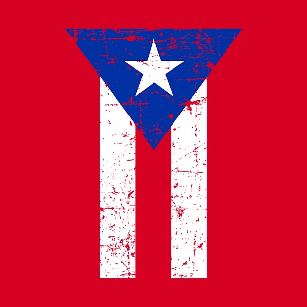 Puerto Rican flag - grunge design by verde