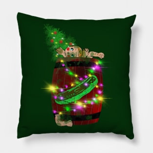 St. Nick's Pickle Barrel (FULL) Pillow