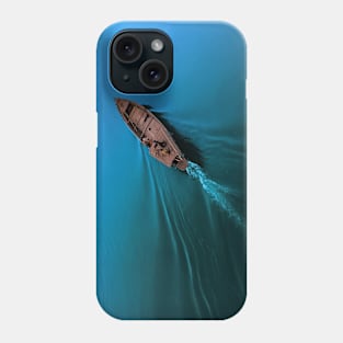 Canoe in the ocean Phone Case