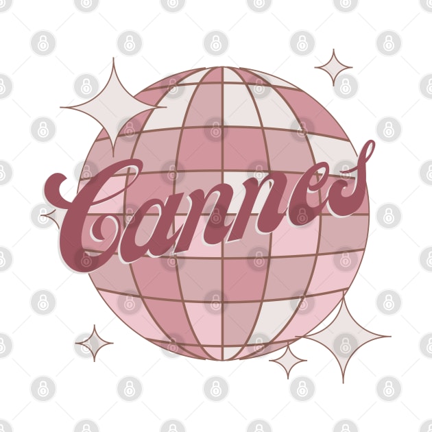 Cannes France City Retro Vintage Design by Bailamor