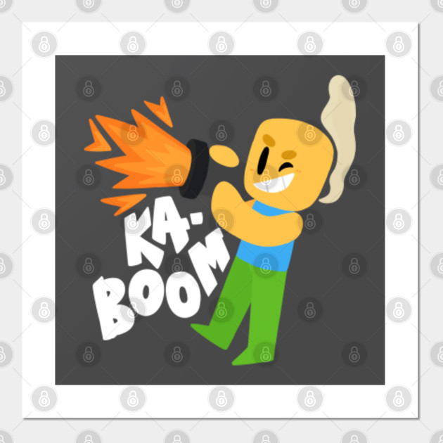 Kaboom Roblox Inspired Animated Blocky Character Noob T Shirt Roblox Noob Oof Posters And Art Prints Teepublic Au - roblox oof poster