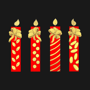 Red Candles & Golden Bows T-Shirt