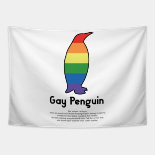 Gay Penguin G9b - Can animals be gay series - meme gift t-shirt Tapestry