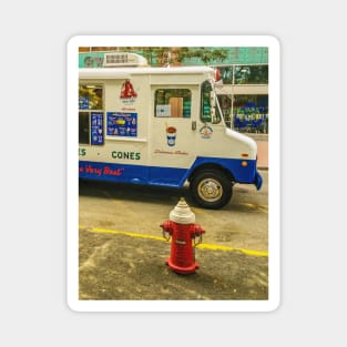 Ice Cream Truck Summer Street Hydrant Hoboken NJ Magnet