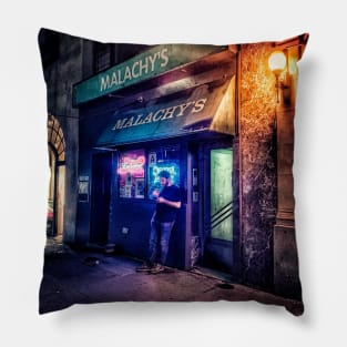 Irish Pub, Manhattan, New York City Pillow