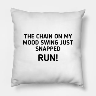 An Apple A Day Keeps Anyone Away If You Throw It Hard Enough - Funny Sayings Pillow