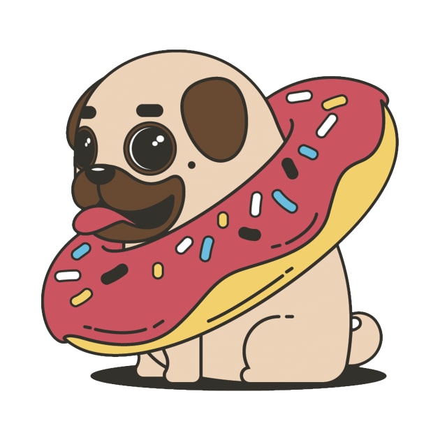 Donut Pug by edwardecho