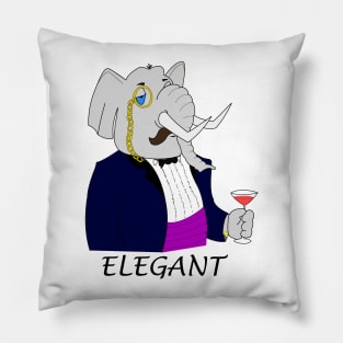 Elegant Elephant - Funny Design Pillow