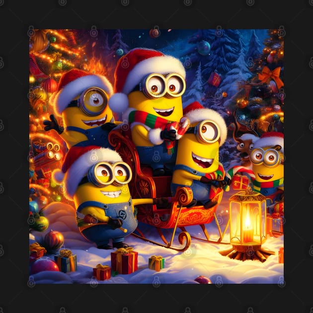 Merry Minions: Festive Christmas Art Prints Featuring Whimsical Minion Designs for a Joyful Holiday Celebration! by insaneLEDP