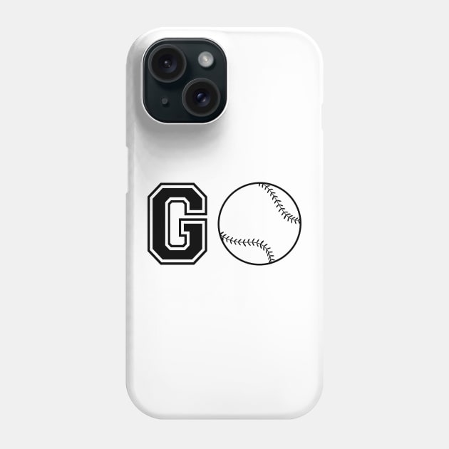 Go baseball softball Phone Case by KC Happy Shop