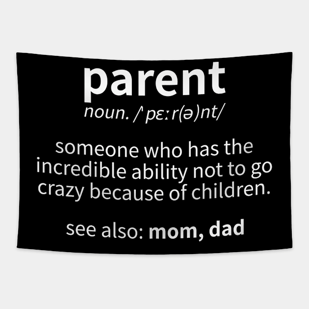 Dictionary Definitions Parent Tapestry by blacklines