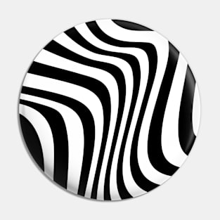 Black Wavy Pattern #006 Pin