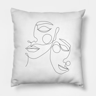 female couple face Pillow