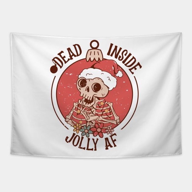 Dead Inside but jolly AF Tapestry by MZeeDesigns