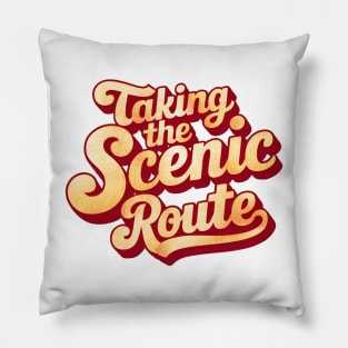 Taking The Scenic Route Cute Road Trip Pillow