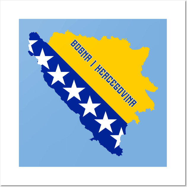  I Love My Country,Bosnia And Herzegovina Canvas Print Poster  Bosnia And Herzegovina Flag Wall Art Paintings for Living Room Wall  Artworks for Bedroom Decoration Kitchen Wall Decor,16x20 Inch: Posters &  Prints