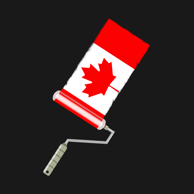 Paint Roller Canadian Flag Canadian Flag TShirt TeePublic