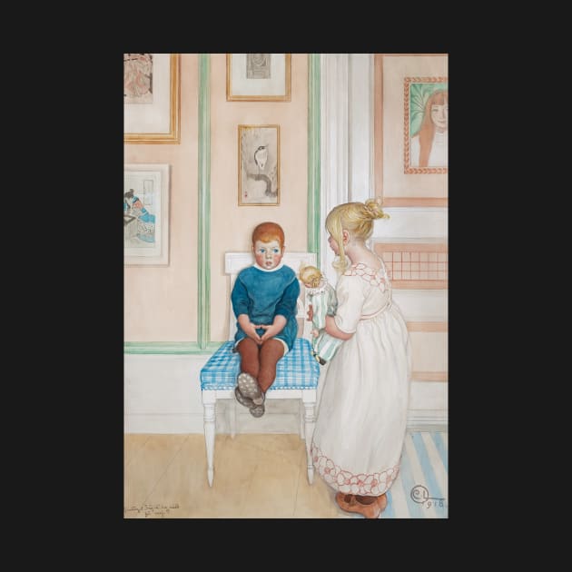 Gunlog: Tell me, is' you afraid of me? by Carl Larsson by Classic Art Stall