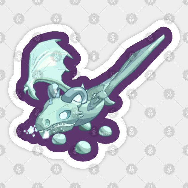 Frost Dragon Leah Ashe Sticker Teepublic - roblox dragon decals