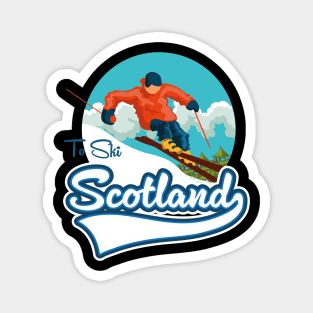 Scotland Ski travel logo Magnet