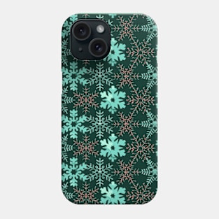 Green Mosaic Snowflakes Phone Case