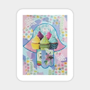 BIRTHDAY CELEBRATION Hamsa by Harriette Knight Magnet