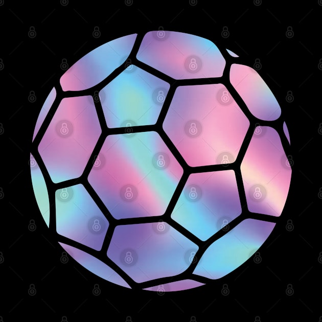 Holographic abstract soccer ball by Be Cute 