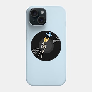 Vinyl - Chasing butterflies minimalist line art Phone Case