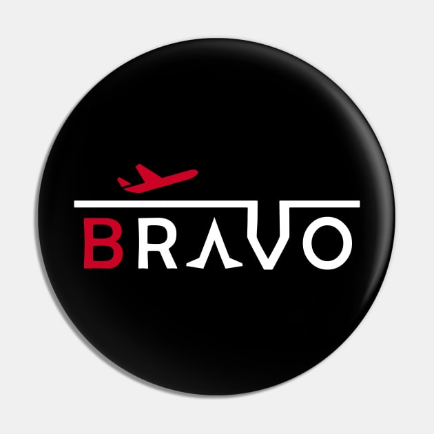 BRAVO Aviation Phonetic Alphabet Pilot Airplane Pin by For HerHim