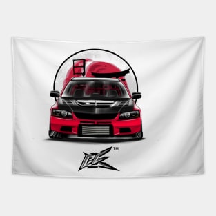 mitsubishi evo 9 stanced red Tapestry