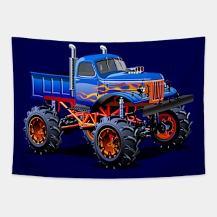 Cartoon monster truck Tapestry