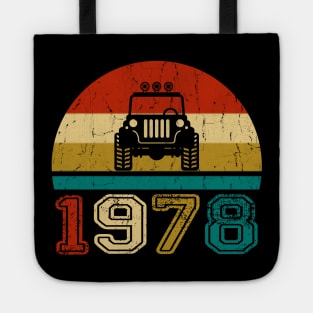 Vintage Jeep 1978 Birthday Jeep Gift Tote