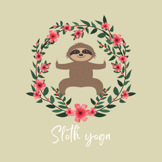 Sloth yoga by PEERDA MIX DESIGN