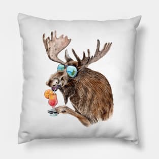 Vacation Moose Pillow