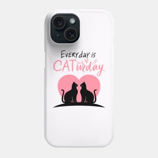 Every day is cat urday Phone Case