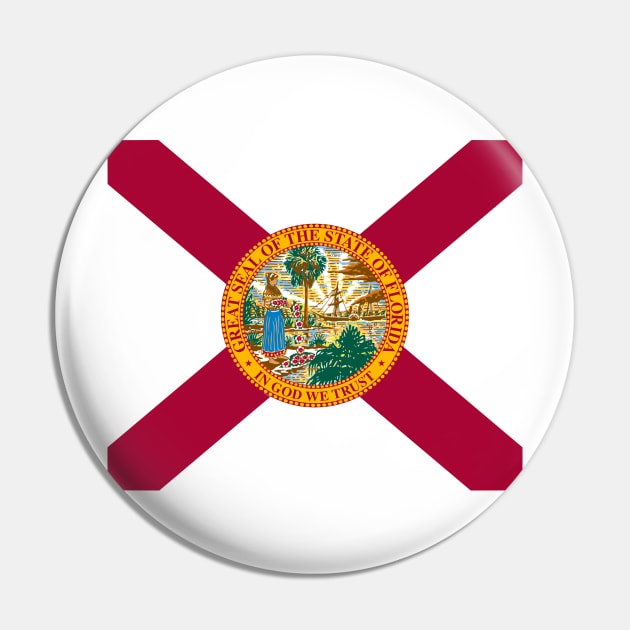 Florida flag. USA Pin by flag for all