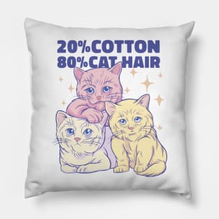 Funny Cat Mom Daddy Kitten Lovers 80% Hair Pillow