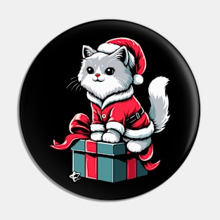 Christmas cat Pin