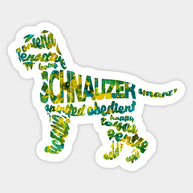 Miniature Schnauzer Miniature Schnauzer Sticker Teepublic
