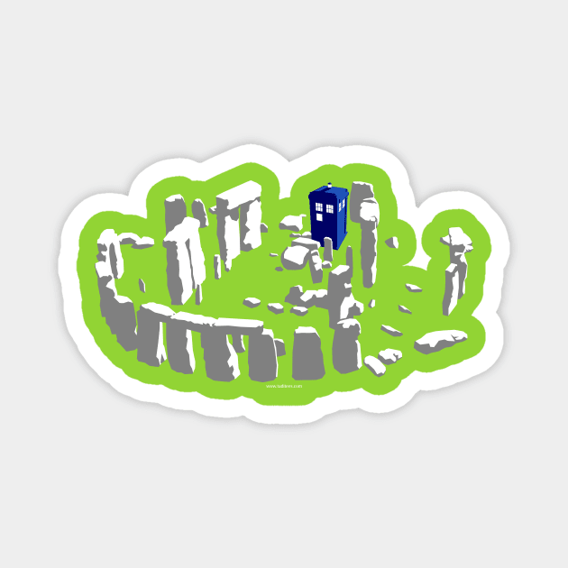 Stonehenge Tardis Magnet by tuditees