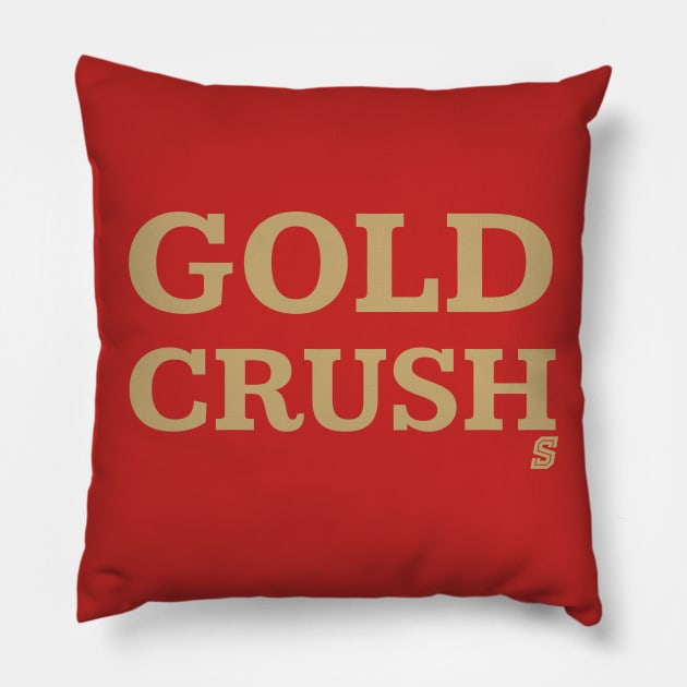 Gold Crush Pillow by StadiumSquad