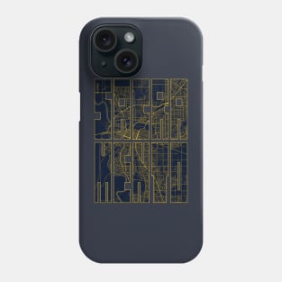 Sacramento, USA City Map Typography - Gold Art Deco Phone Case