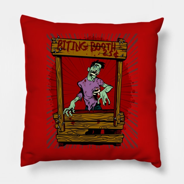 Biting Booth Pillow by StudioPM71
