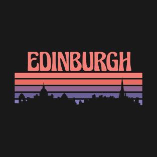 Edinburgh City Skyline Sunset T-Shirt