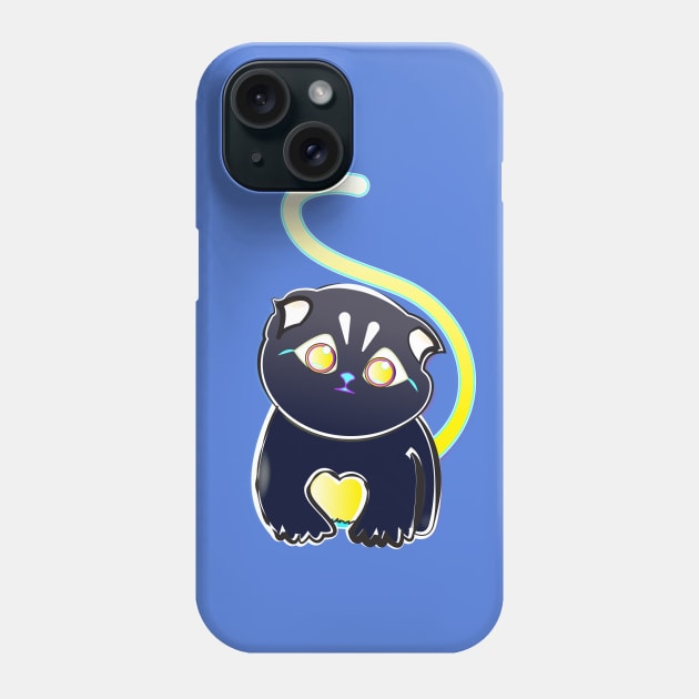 kawaii Alien cat with blue nose Phone Case by ZOOLAB